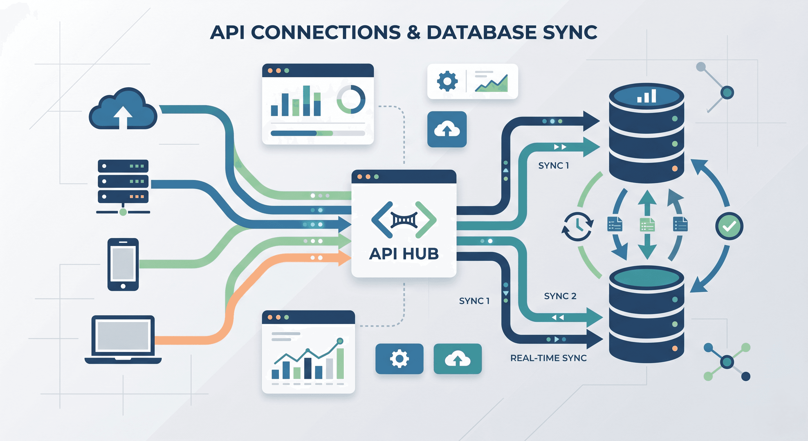 Abstract representation of CRM integrations for real estate Inside Sales Agents.