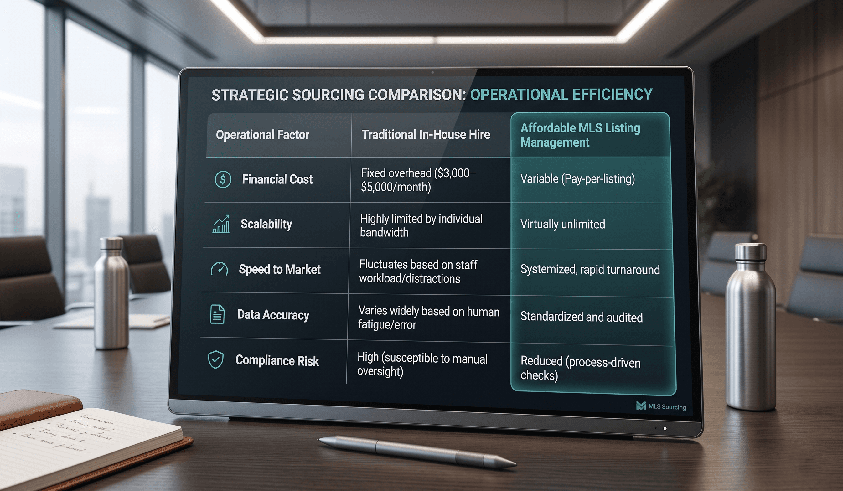 Strategic sourcing comparison